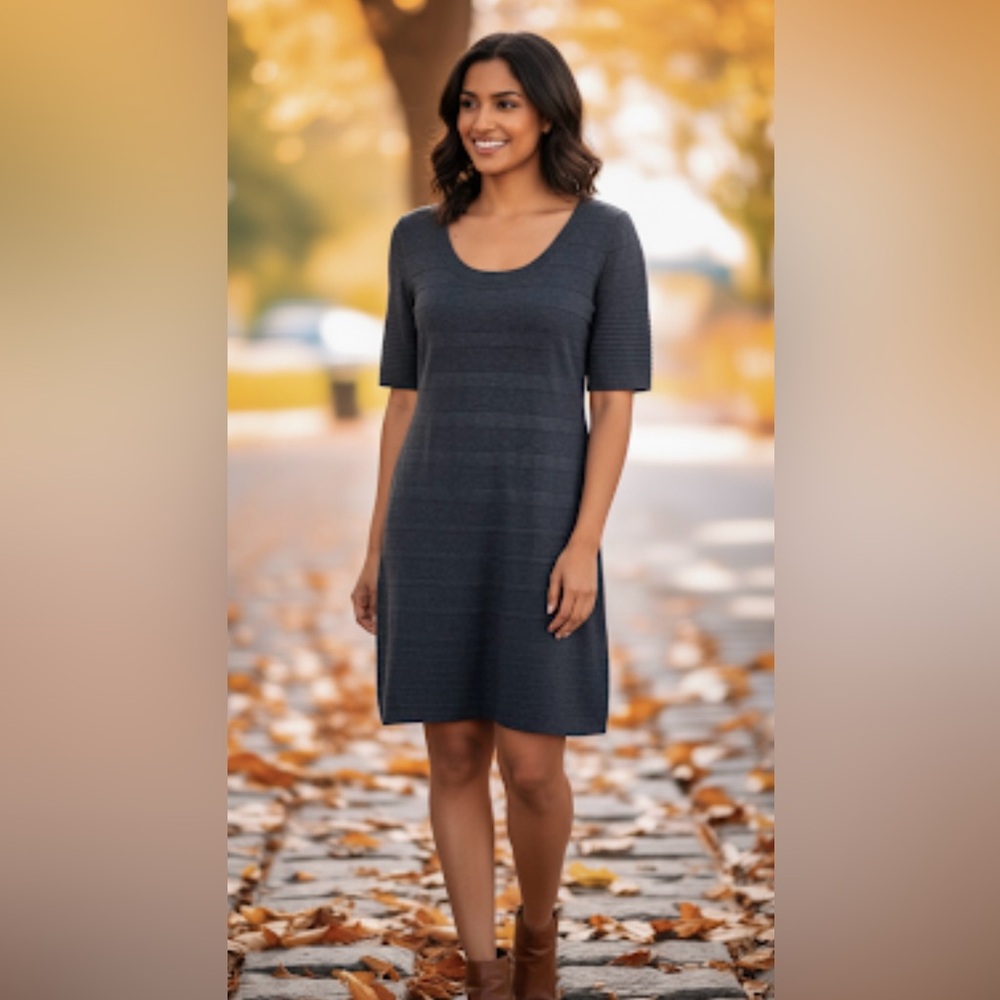 Calvin Klein Charcoal Knit Dress